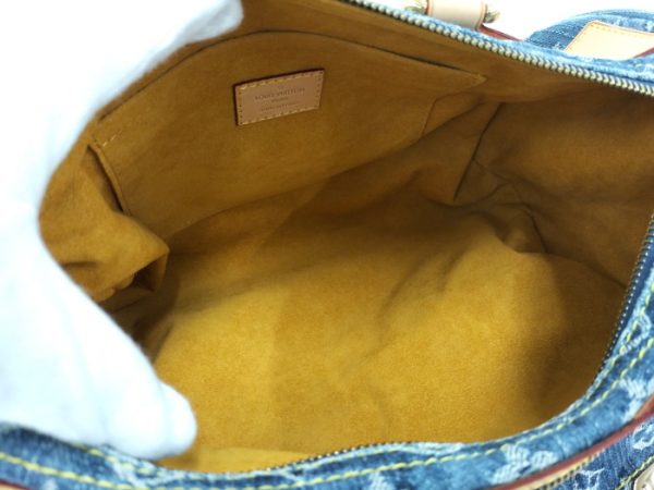 8 Louis Vuitton Neo Speedy Handbag Mini Boston Bag Monogram Denim Blue