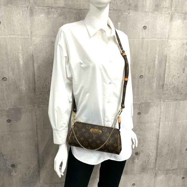 8 Louis Vuitton Monogram Eva Chain Shoulder Bag Brown