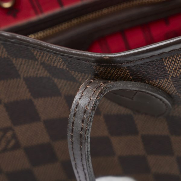 8 Louis Vuitton Damier Neverfull MM Shoulder Bag Tote Bag Brown