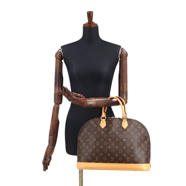 8 Louis Vuitton Monogram Alma GM Hand Bag Brown Gold Hardware