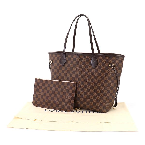 8 Louis Vuitton Damier Neverfull MM Tote Bag Ebene Rose Ballerine