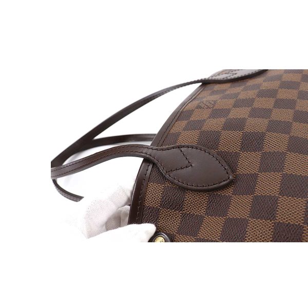 8 Louis Vuitton Damier Neverfull PM Tote Bag Ebene Brown