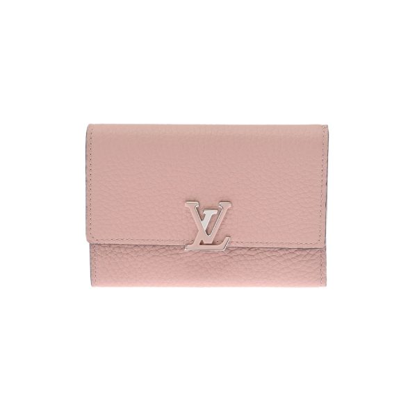 800000110699000 1 Louis Vuitton Portefeuille Capucines Compact Magnolia Wallet