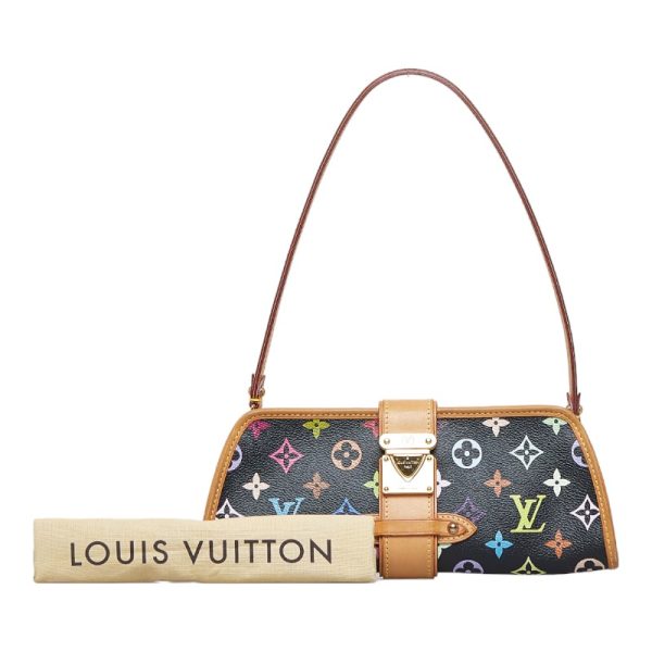 9 Louis Vuitton Monogram Multicolor Shirley Handbag Black Multicolor PVC Leather