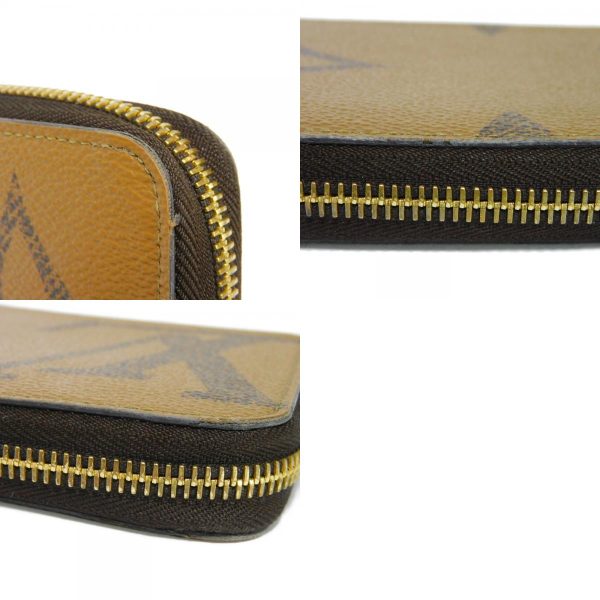 9 Louis Vuitton Long Wallet Zippy Wallet LV Logo Brown