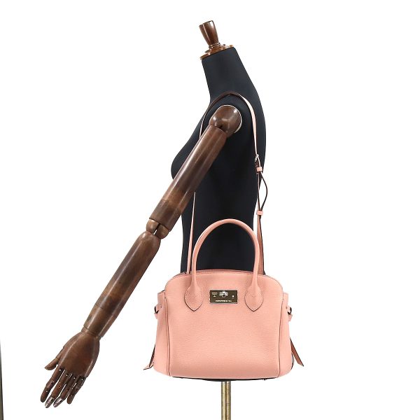 9 Louis Vuitton Mila PM Shoulder Bag Calf Leather Rose Poodle Pink