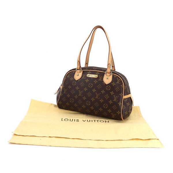 9 Louis Vuitton Monogram Montorgueil PM Hand Bag Brown