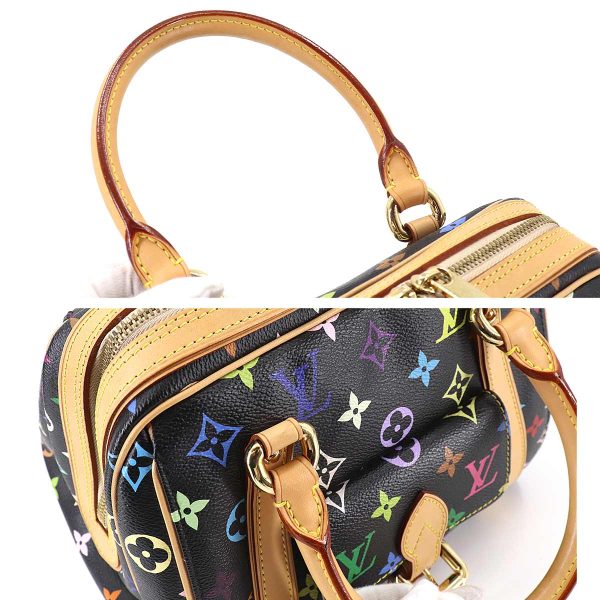 9 Louis Vuitton Monogram Multicolor Priscilla Hand Bag Noir