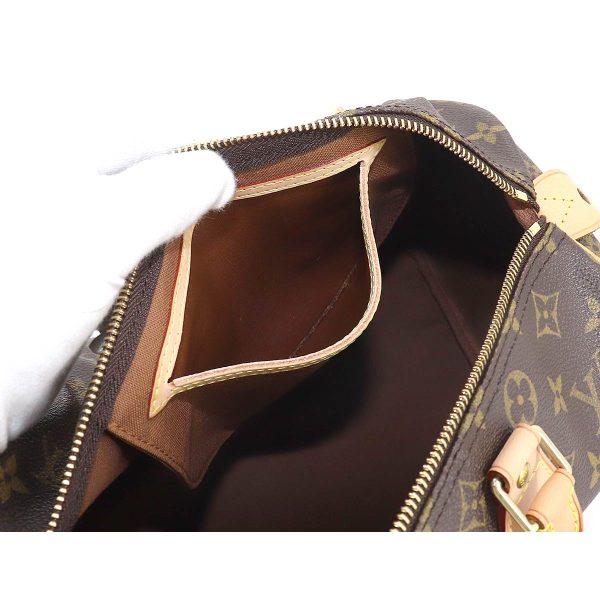 9 Louis Vuitton Monogram Speedy 30 hand bag brown gold hardware Speedy 30