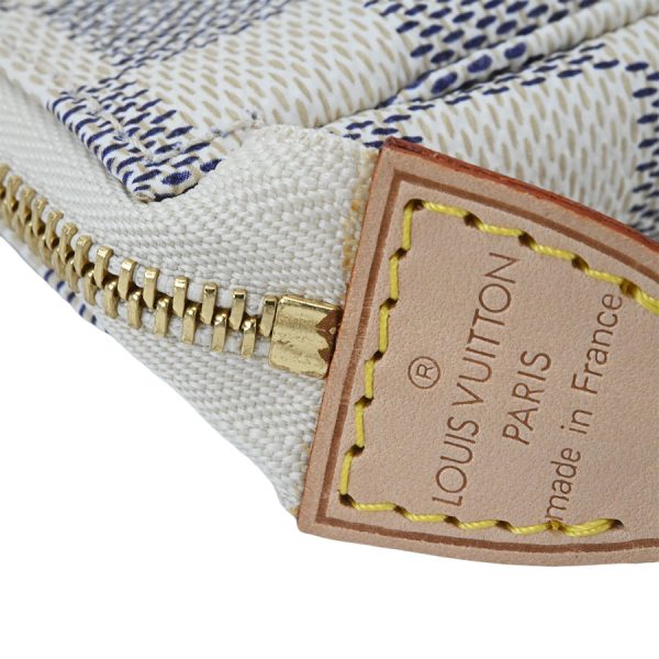 9 Louis Vuitton Mini Pochette Accessoire Damier Azur White