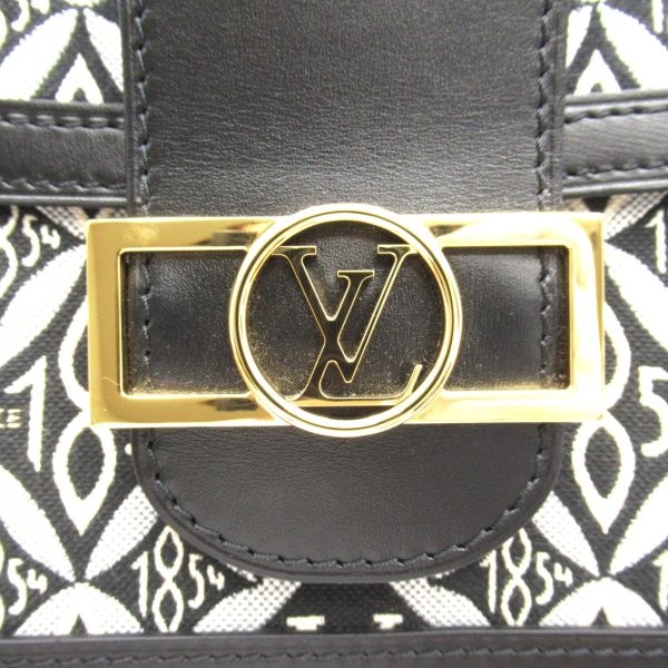 9 Louis Vuitton Dauphine MM Shoulder Bag Leather Monogram Black