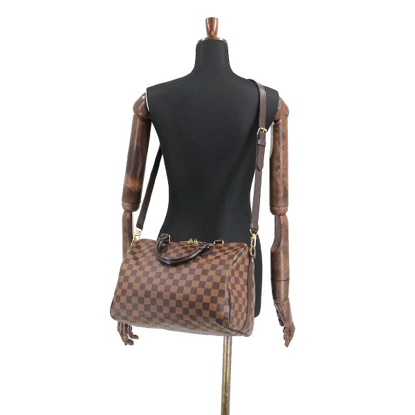 9 Louis Vuitton Damier Speedy Bandouliere 30 2way Hand Shoulder Bag Ebene