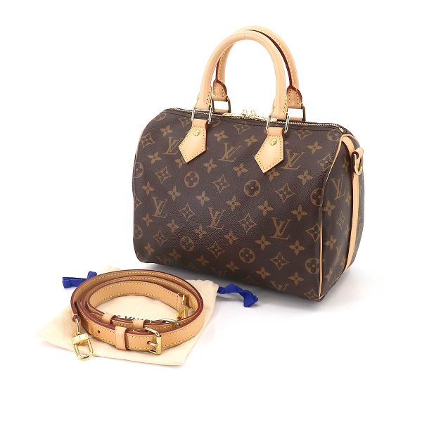 9 Louis Vuitton Monogram Speedy Bandouliere 25 Shoulder Bag Brown