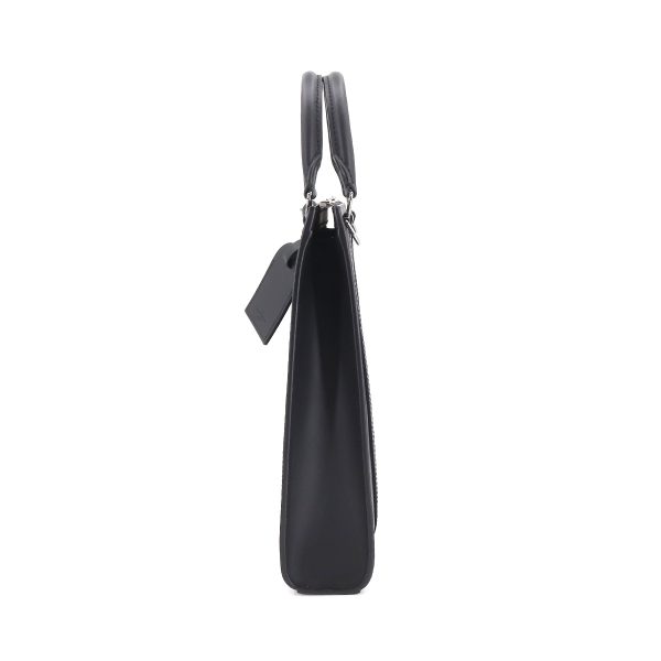 90172346 03 Louis Vuitton Monogram Eclipse Sac Plat Cross 2Way Tote Shoulder Bag Black