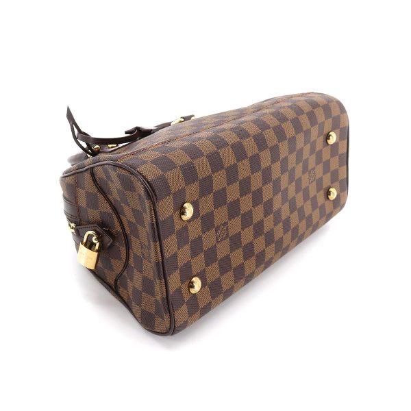 90173248 04 Louis Vuitton Damier Duomo Handbag Ebene Gold Metal Fittings