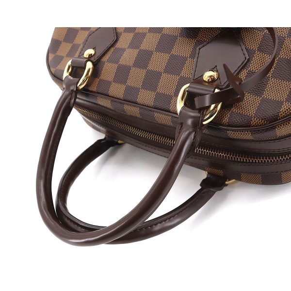 90173248 05 Louis Vuitton Damier Duomo Handbag Ebene Gold Metal Fittings