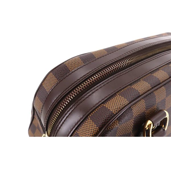 90173248 08 Louis Vuitton Damier Duomo Handbag Ebene Gold Metal Fittings