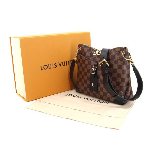 90173397 08 Louis Vuitton Damier Odeon NM PM Shoulder Bag Ebene Gold Hardware