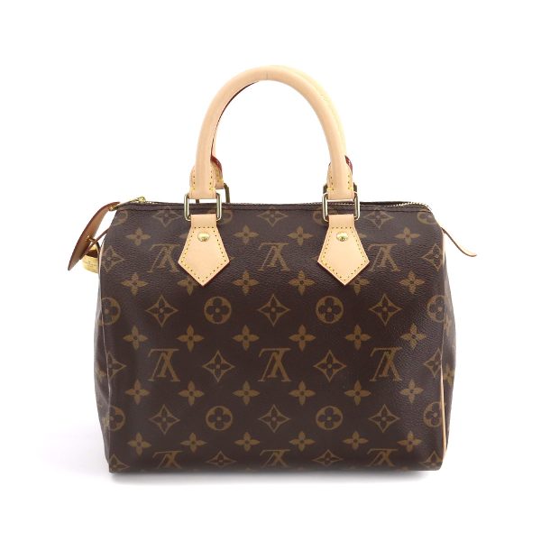 90173408 02 Louis Vuitton Monogram Speedy 25 Hand Bag Brown Gold Hardware