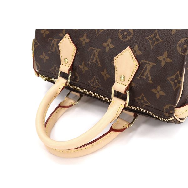 90173408 05 Louis Vuitton Monogram Speedy 25 Hand Bag Brown Gold Hardware