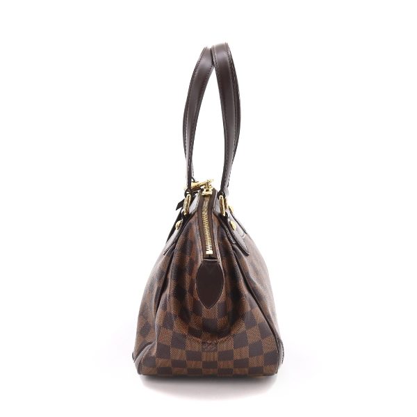 90173657 03 Louis Vuitton Damier Verona PM Hand Bag Ebene Brown Gold Hardware