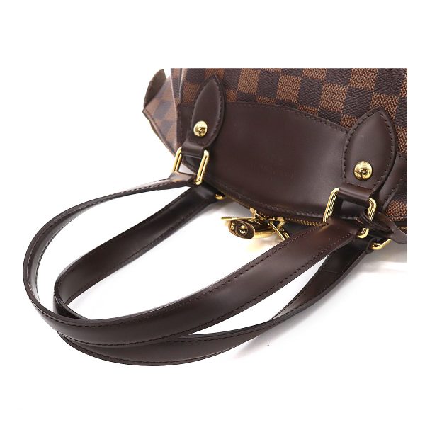 90173657 05 Louis Vuitton Damier Verona PM Hand Bag Ebene Brown Gold Hardware