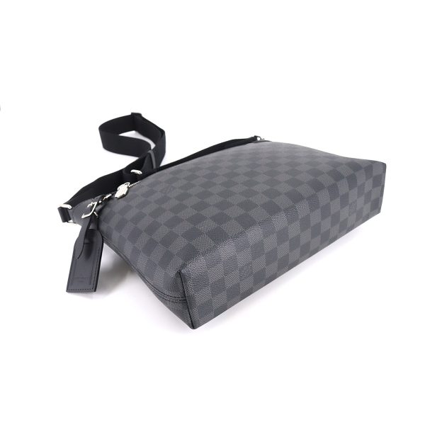 90173660 04 Louis Vuitton Damier Graphite Mick PM NM Shoulder Bag Black Gray