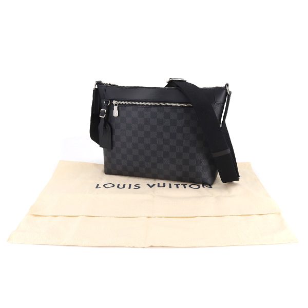 90173660 09 Louis Vuitton Damier Graphite Mick PM NM Shoulder Bag Black Gray