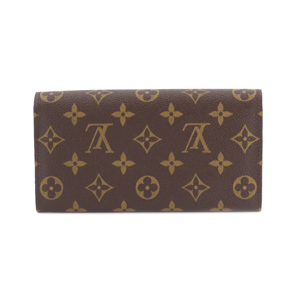 90173716 02 Louis Vuitton Monogram Portefeuille Sarah Folio Long Wallet Brown