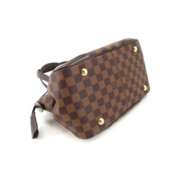 90175045 04 Louis Vuitton Damier Verona PM Hand Bag Ebene Brown