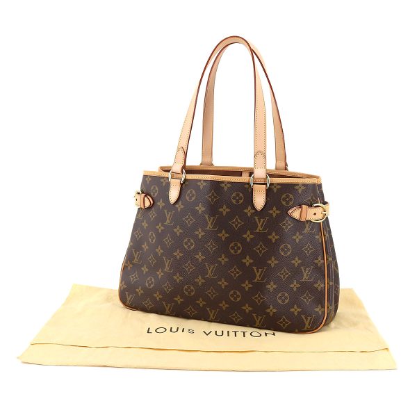 90175057 09 Louis Vuitton Monogram Batignolles Horizontal Tote Bag Brown