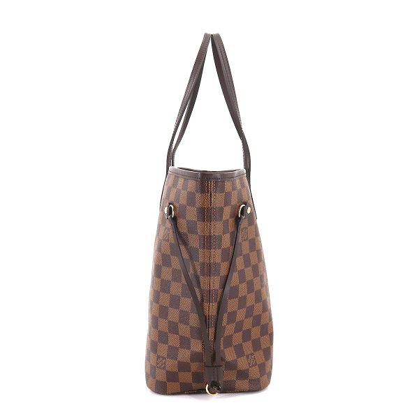 90175151 03 Louis Vuitton Damier Neverfull MM Tote Bag Gold Metal