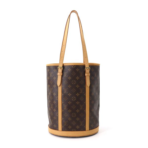 90175174 02 Louis Vuitton Monogram Bucket GM Tote Bag Brown