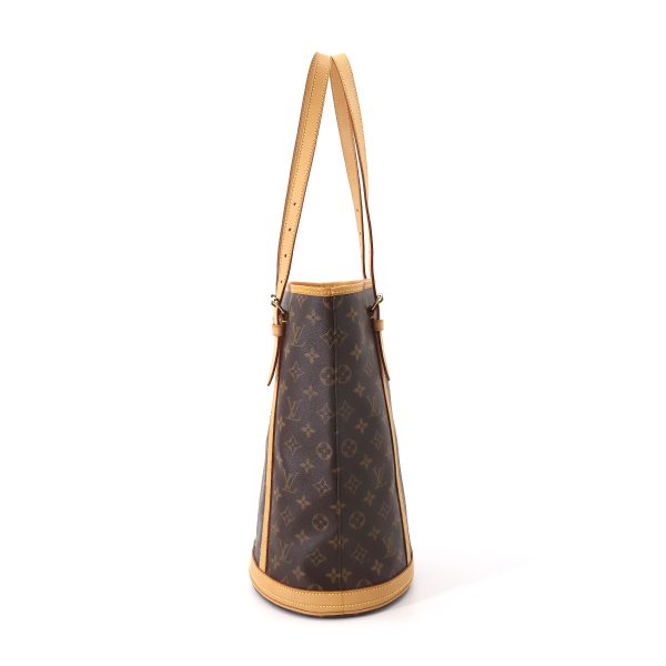 90175174 03 Louis Vuitton Monogram Bucket GM Tote Bag Brown