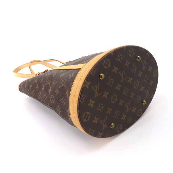 90175174 04 Louis Vuitton Monogram Bucket GM Tote Bag Brown