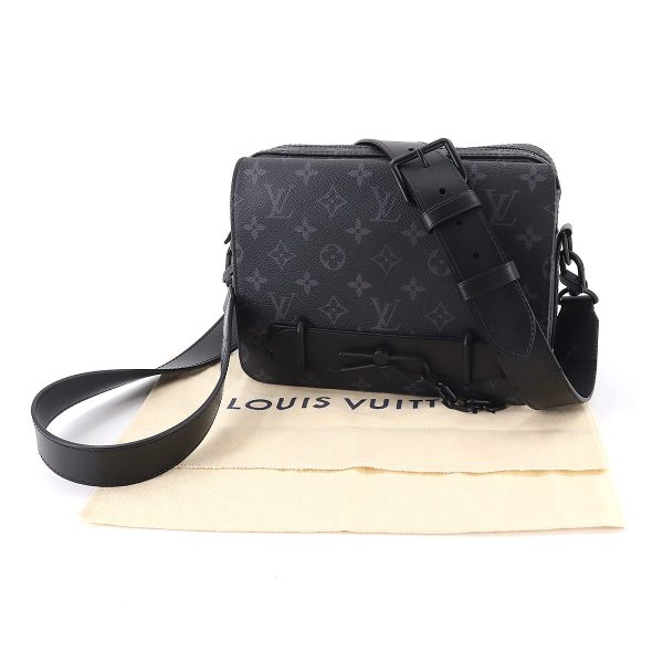 90175177 09 Louis Vuitton Monogram Eclipse Steamer Messenger Shoulder Bag