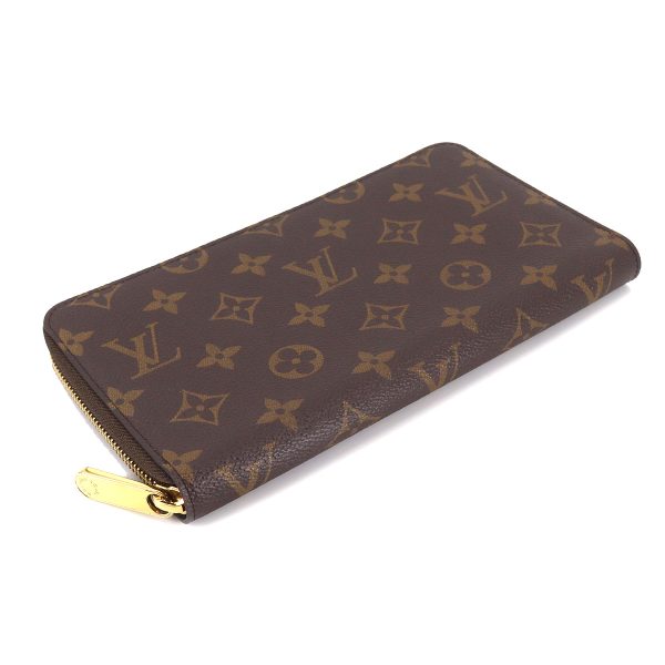 90175178 04 Louis Vuitton Monogram Zippy Organizer Round Zipper Long Wallet Brown