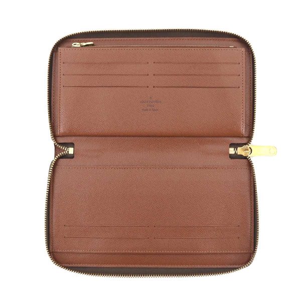 90175178 05 Louis Vuitton Monogram Zippy Organizer Round Zipper Long Wallet Brown