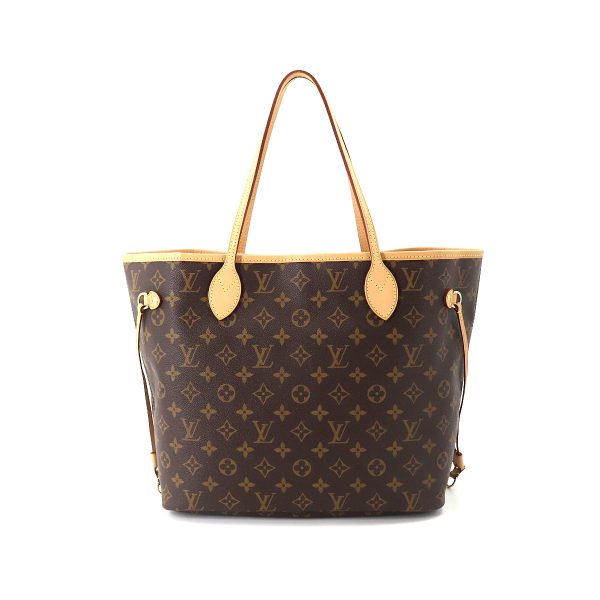 90175180 02 Louis Vuitton Monogram Neverfull MM Tote Bag Brown