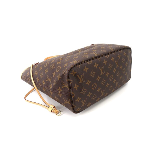 90175180 04 Louis Vuitton Monogram Neverfull MM Tote Bag Brown