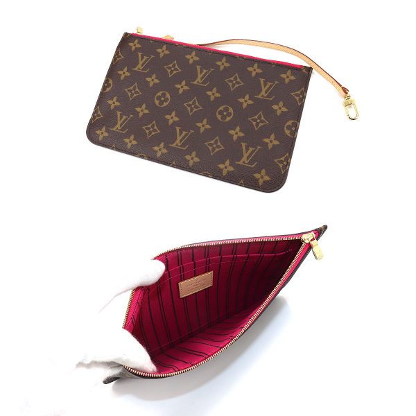 90175180 08 Louis Vuitton Monogram Neverfull MM Tote Bag Brown