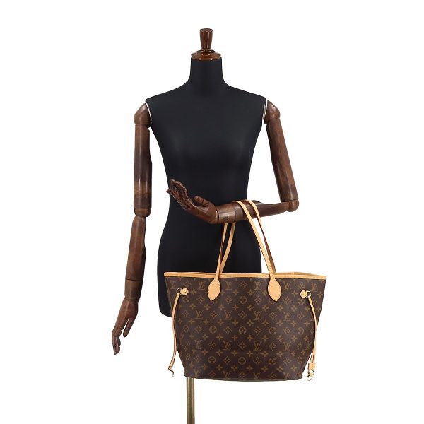 90175180 10 Louis Vuitton Monogram Neverfull MM Tote Bag Brown