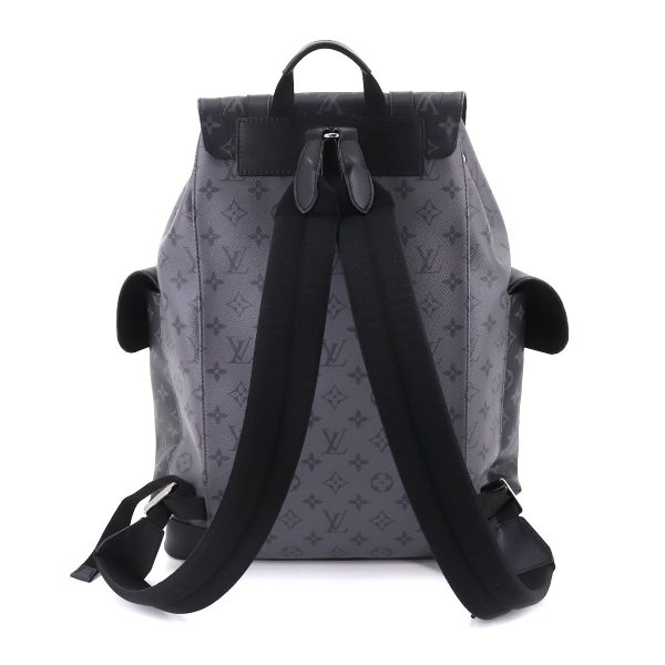 90175222 02 Louis Vuitton Monogram Eclipse Christopher MM Backpack Rucksack Black