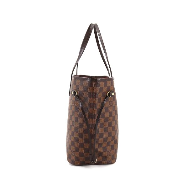 90175224 03 Louis Vuitton Damier Neverfull MM Tote Bag Ebene Brown