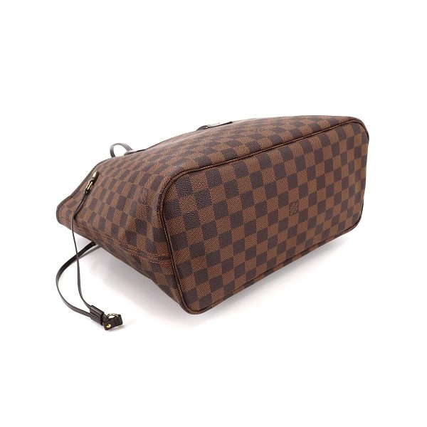 90175224 04 Louis Vuitton Damier Neverfull MM Tote Bag Ebene Brown