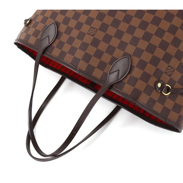 90175224 05 Louis Vuitton Damier Neverfull MM Tote Bag Ebene Brown