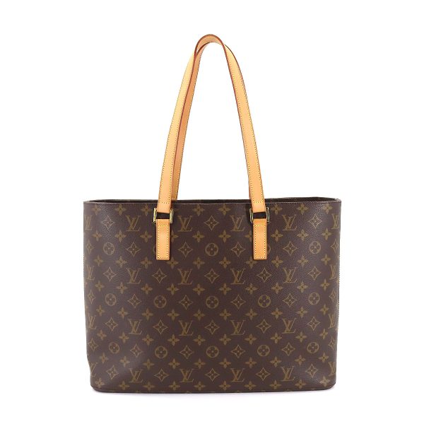 90175237 02 Louis Vuitton Monogram Luco Tote Bag Brown Gold Metal