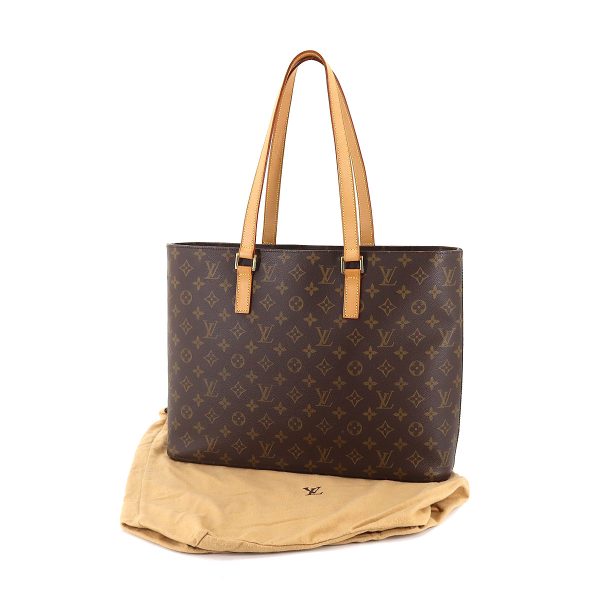 90175237 09 Louis Vuitton Monogram Luco Tote Bag Brown Gold Metal