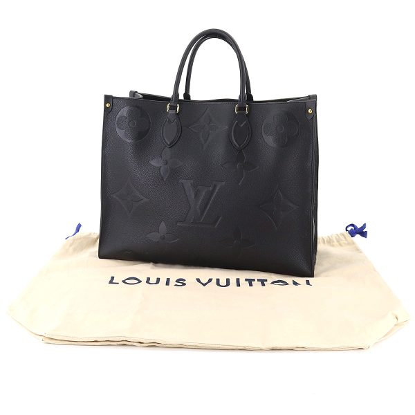 90175249 09 Louis Vuitton Monogram Implant Onthego GM 2Way Tote Bag Noir