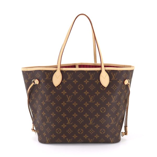 90175259 02 Louis Vuitton Monogram Neverfull MM Tote Bag Brown Pivoine